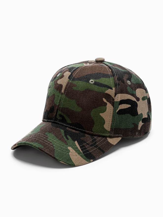 Men's cap H153 - green/camo