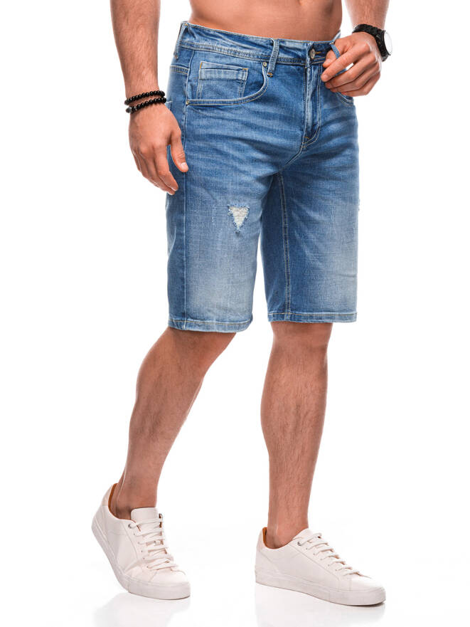 Men's denim shorts W508 - blue