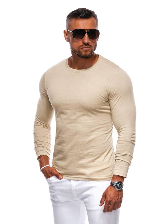 Men's plain longsleeve L59 - beige