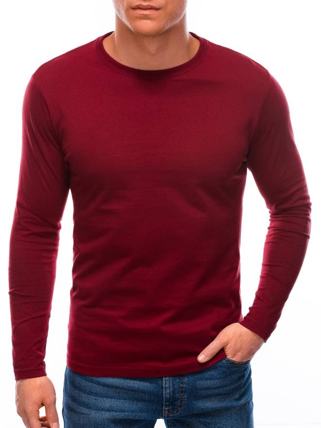 Men's plain longsleeve L59 - dark red