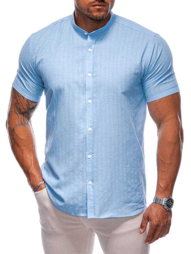 Men's short sleeve shirt K690 - blue