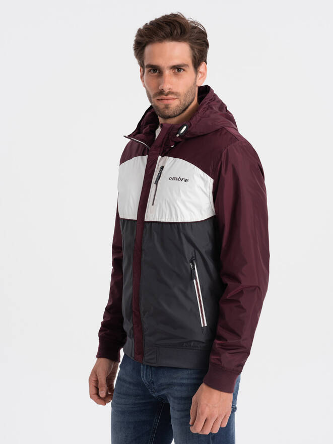 Men's sports jacket - maroon V18 C447