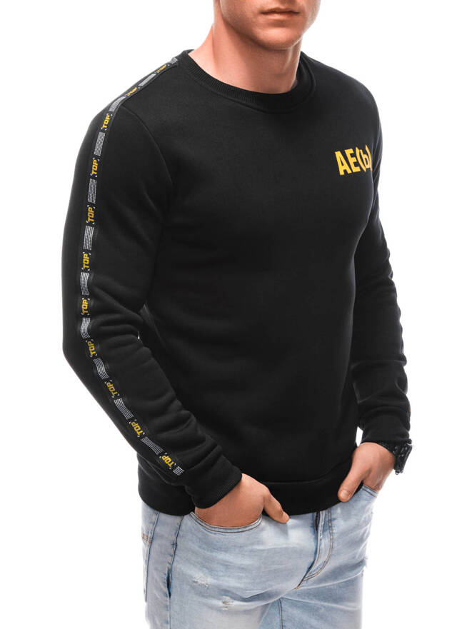 Men's sweatshirt B1617 - black/yellow