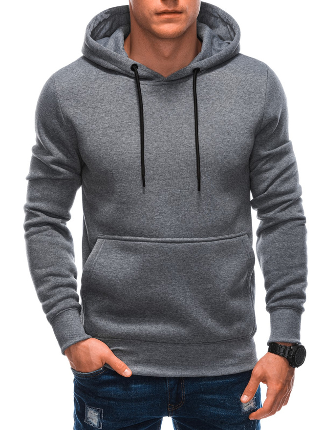 Men's sweatshirt EM-SSNZ-22FW-018 V9 - dark grey melange