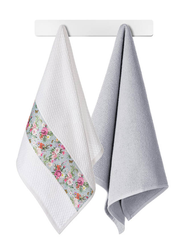 Set of kitchen towel Classy 45x70 A522 - white/grey