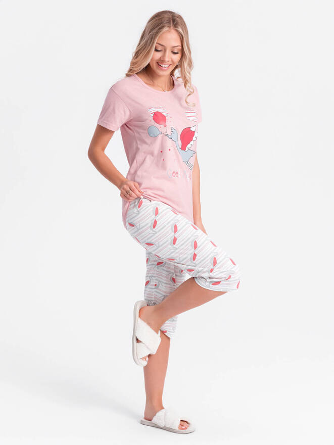 Women's pyjamas ULR261 - pink