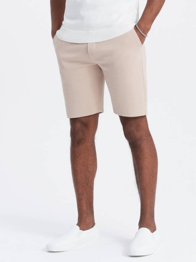 Men's casual short shorts W531 - beige V2