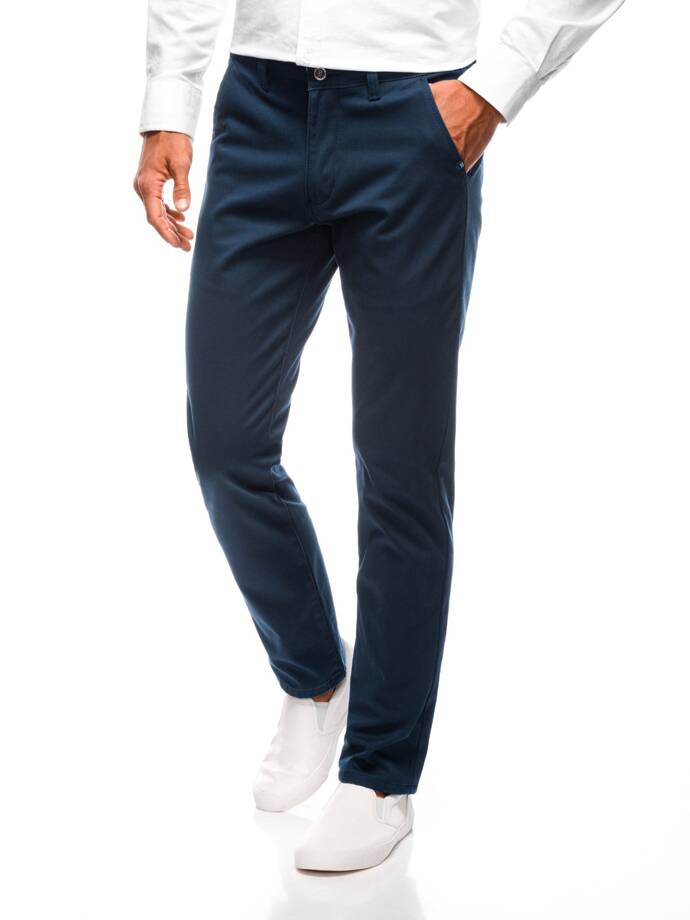 Men's chino pants P1473 - navy blue