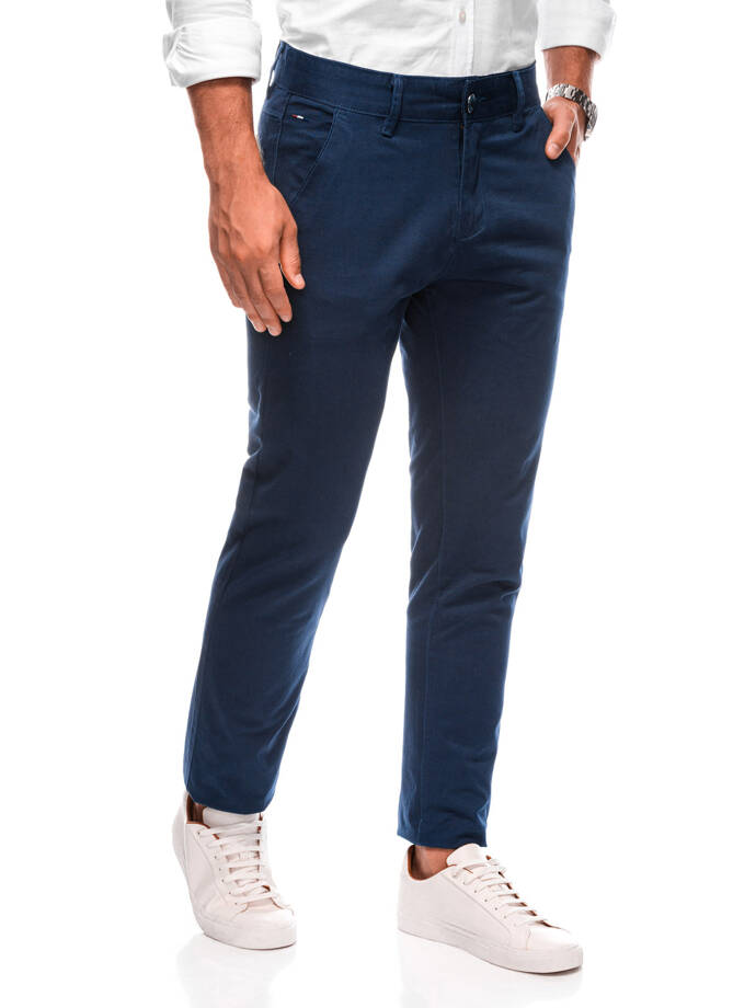 Men's chino pants P1494 - navy blue