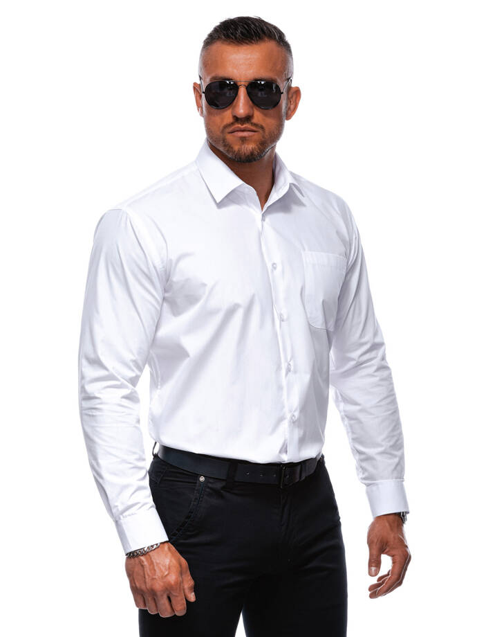 Men's shirt with long sleeves K675 - white