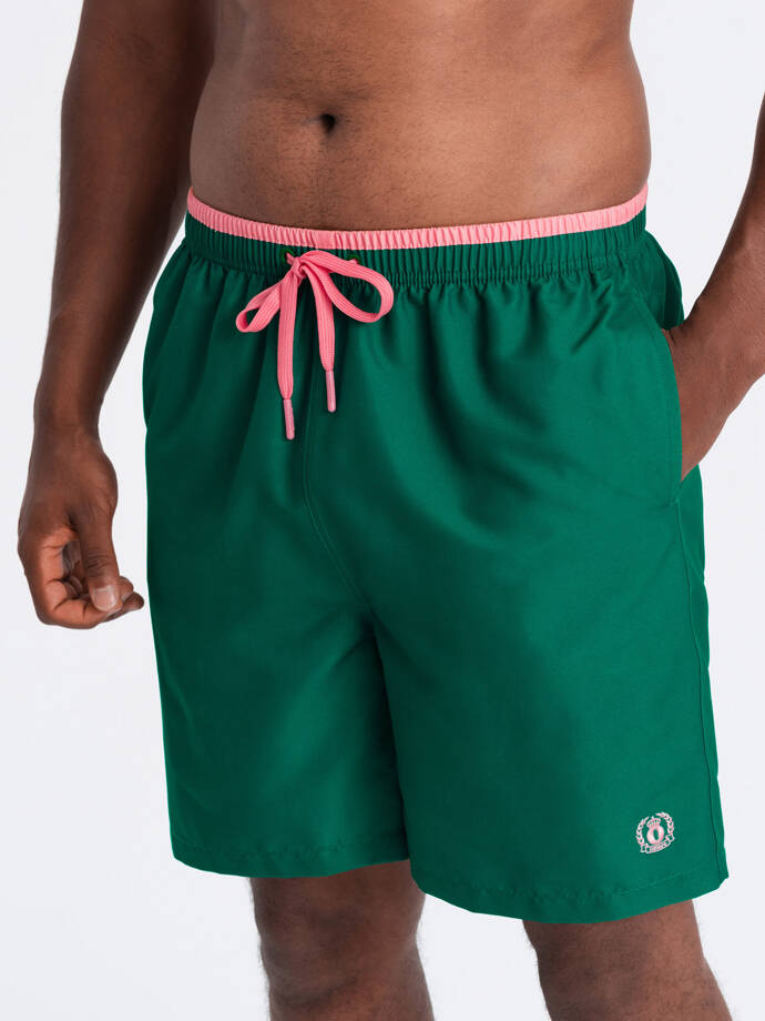 Men's short swim shorts W525 - green