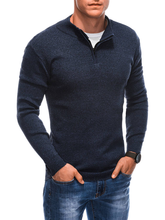 Men's sweater E222 - dark blue