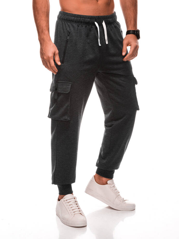 Men's sweatpants P1499 - dark grey