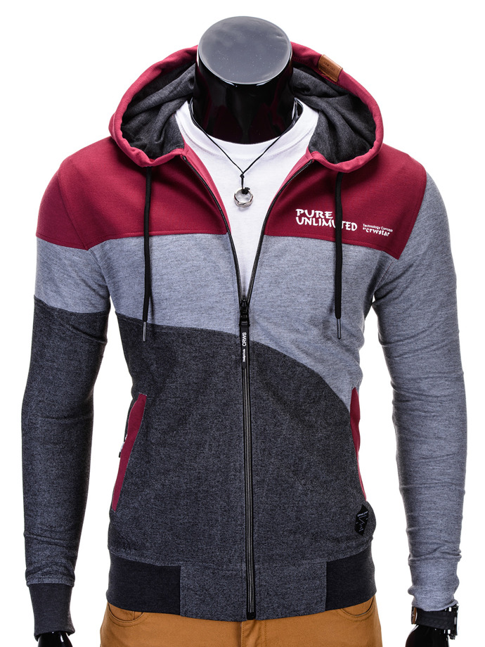 Men's sweatshirt B643 - burgundy