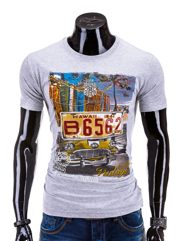 Men's t-shirt S573 - grey melange