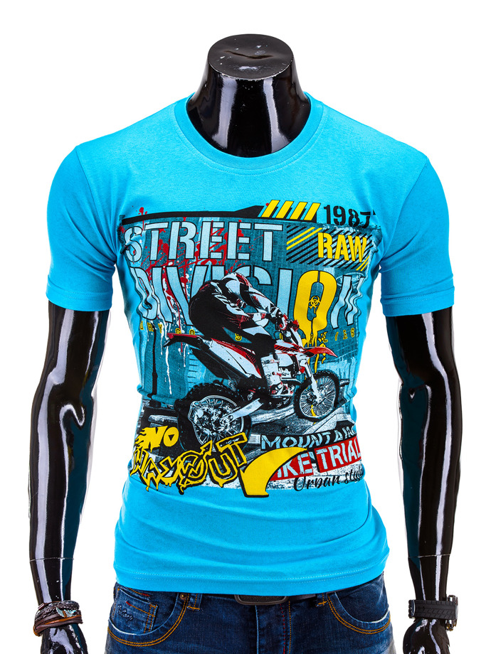 Men's t-shirt S585 - turquoise