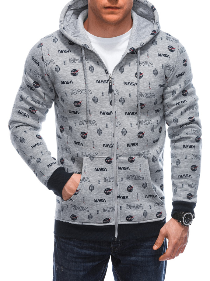 Men's zip-up sweatshirt B1663 - grey