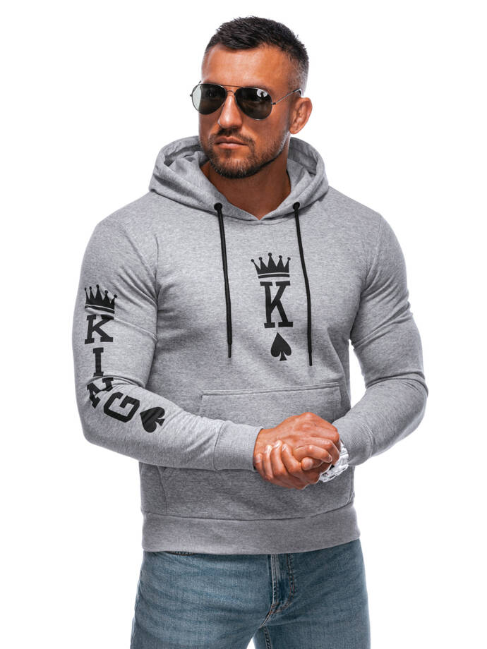 Men's zip-up sweatshirt B1679 - grey