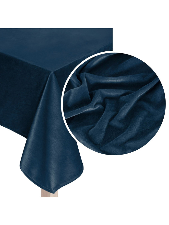 Velor tablecloth Soft A559 - navy