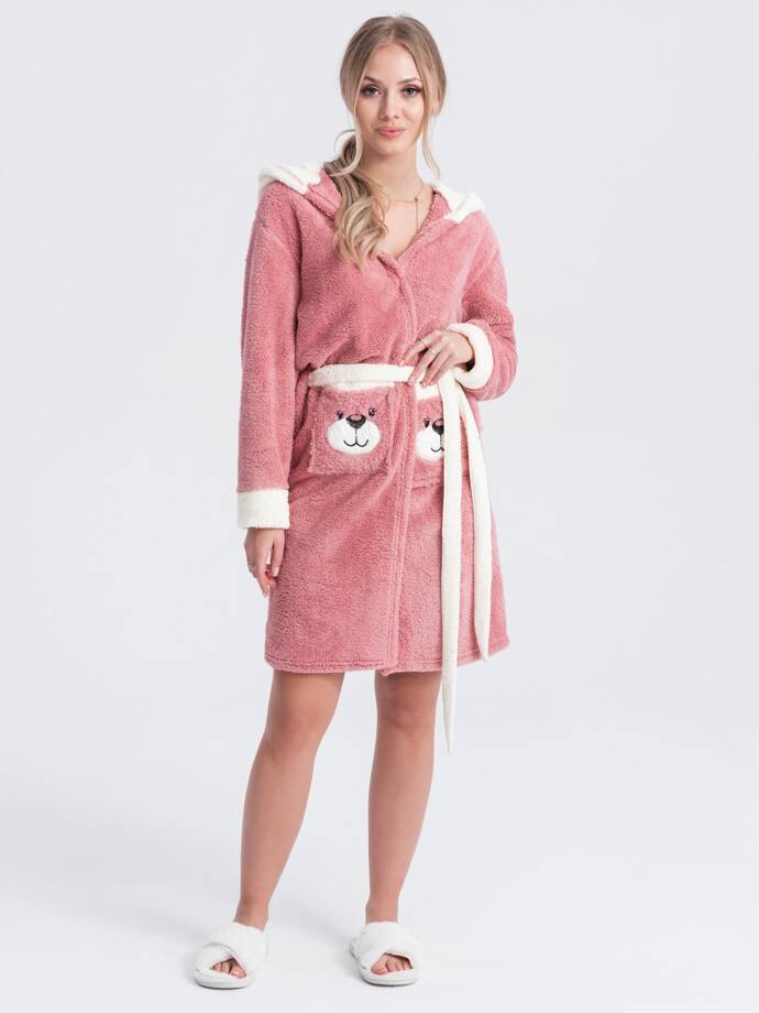 Women's bathrobe ULR251 - pink