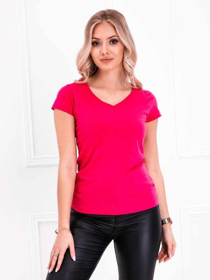 Women's plain t-shirt SLR002 - pink