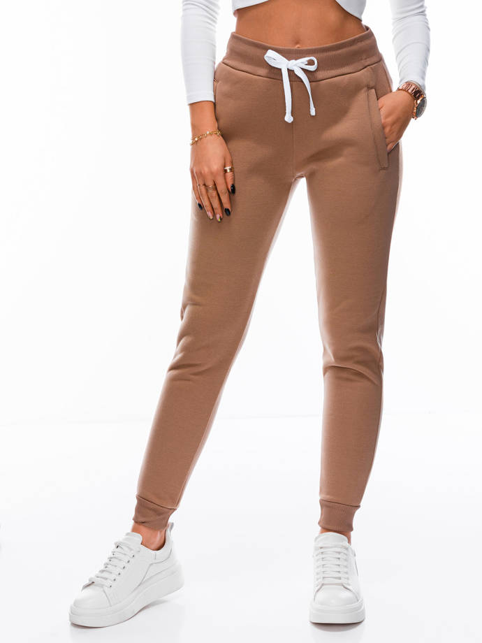 Women's sweatpants PLR070 - brown