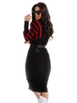 Sukienka damska 094DLR - czarna/czerwona