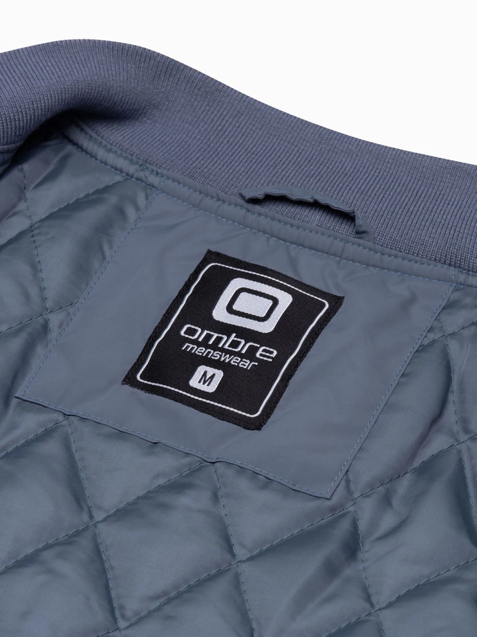 Kurtka męska bomberka 538C - niebieska V16