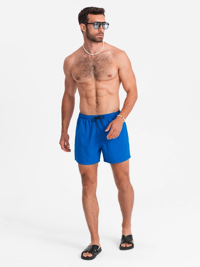 Krótkie spodenki męskie kąpielowe 526W – niebieskie