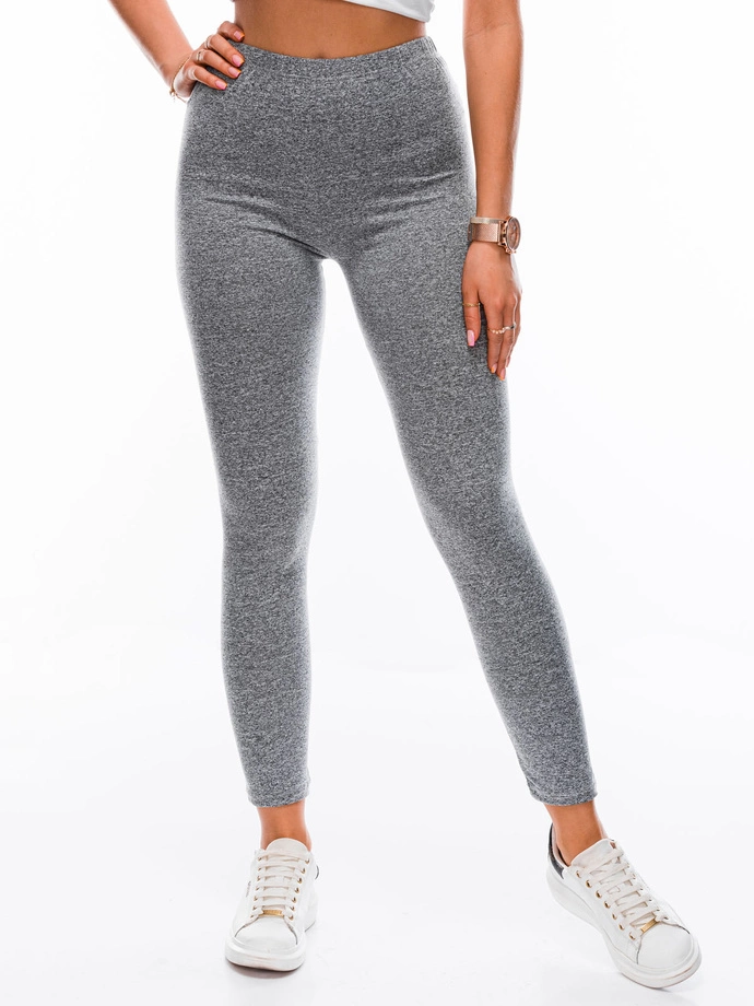 Spodnie damskie legginsy 118PLR - szary/melanż
