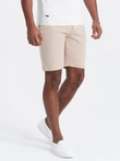 Krótkie spodenki męskie casual 531W - beżowe V2