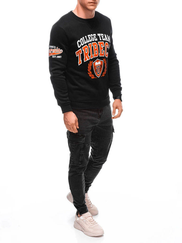 Bluza męska bez kaptura 1618B - czarna