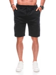 Krótkie spodenki męskie cargo 495W - czarne