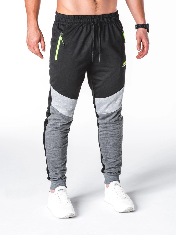 Spodnie męskie dresowe 702P - grafitowe