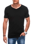 T-shirt męski basic V-neck EM-TSBS-0101 - czarny V1