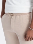 Krótkie spodenki męskie casual 531W - beżowe V2