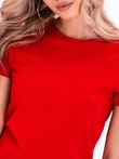 T-shirt damski basic 001SLR - czerwony