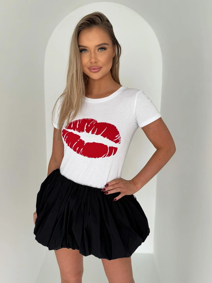 T-shirt bawełniany SLR098 - biały