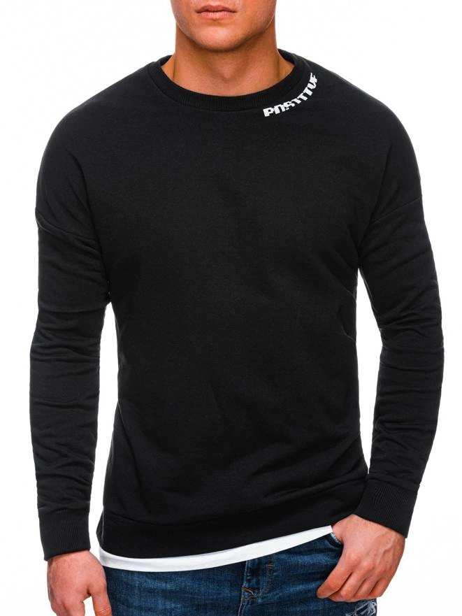 Bluza męska bez kaptura 1340B - czarna