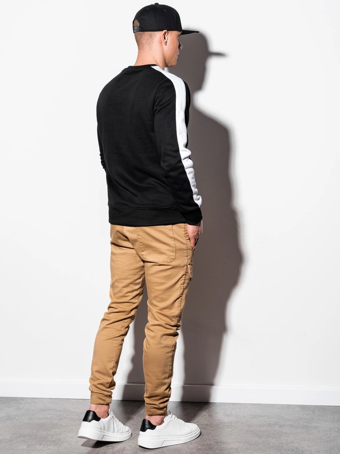 Bluza męska bez kaptura OM-SSNZ-22FW-010 - V4 czarna