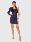 Sukienka mini MARCELLA DLR131- granatowy