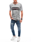 T-shirt męski z nadrukiem 1793S - szary