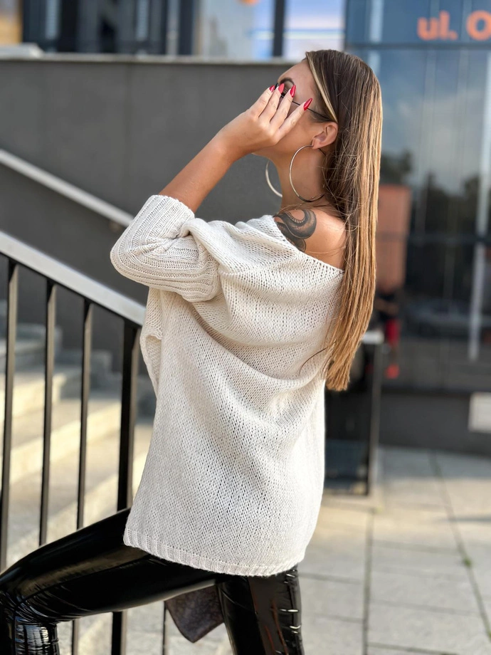 Sweter damski 024ELR - ecru