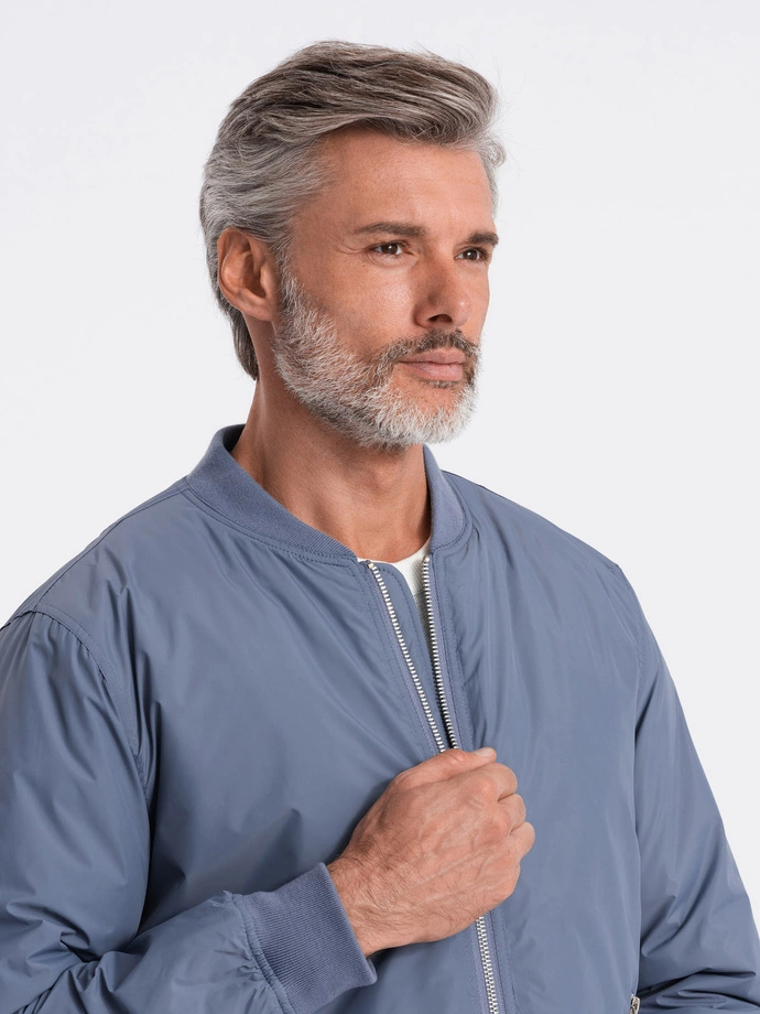 Kurtka męska bomberka 538C - niebieska V16