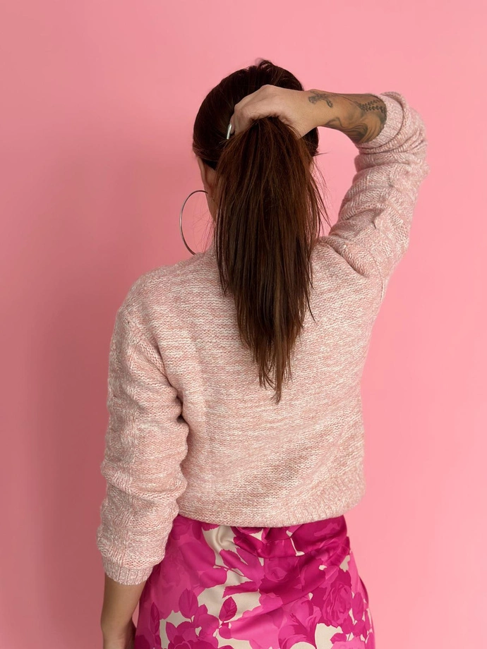 Sweter damski 023ELR - różowy