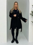 Modny płaszcz damski CLR039 - czarny