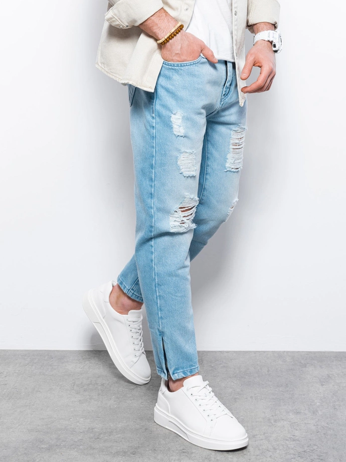 Spodnie męskie jeansowe - czarne P1028