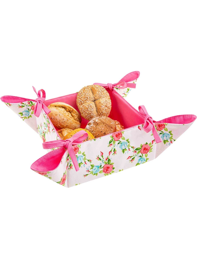 Koszyk na pieczywo English Rose 715A - różowy