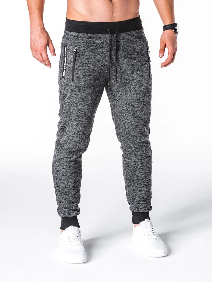 Spodnie męskie dresowe 688P - czarne