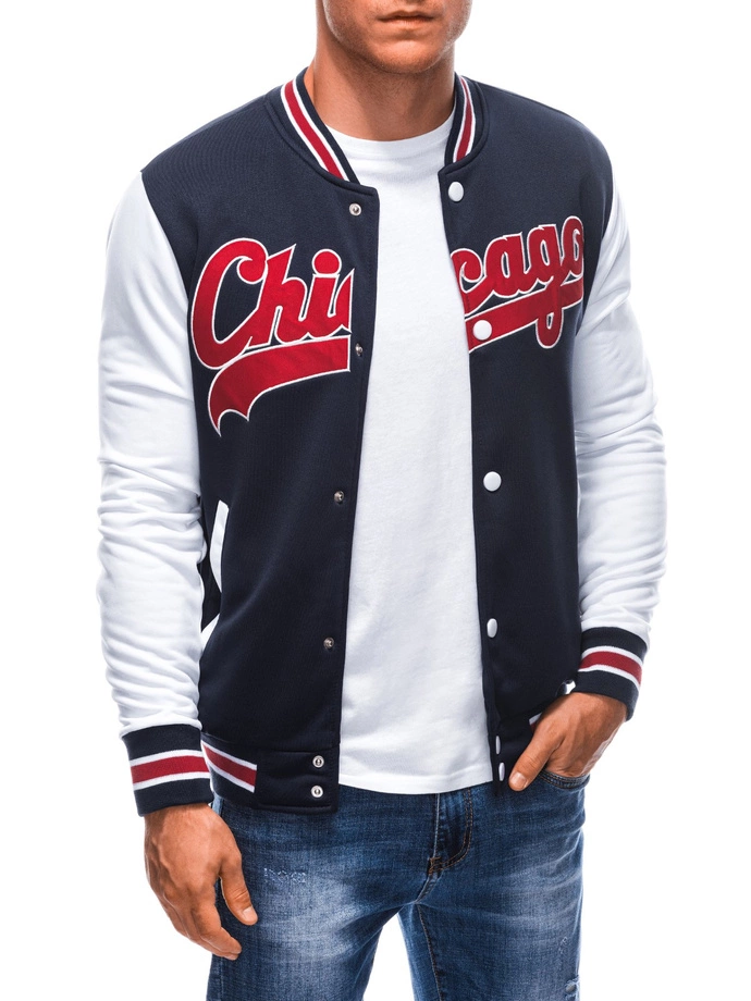 Bluza męska bez kaptura 1611B - granatowa